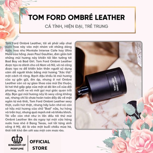 Nước hoa nam nữ Unisex TF Ombre Leather EDP dung tích 100ml - Hương thơm của sự sang trọng cá tính