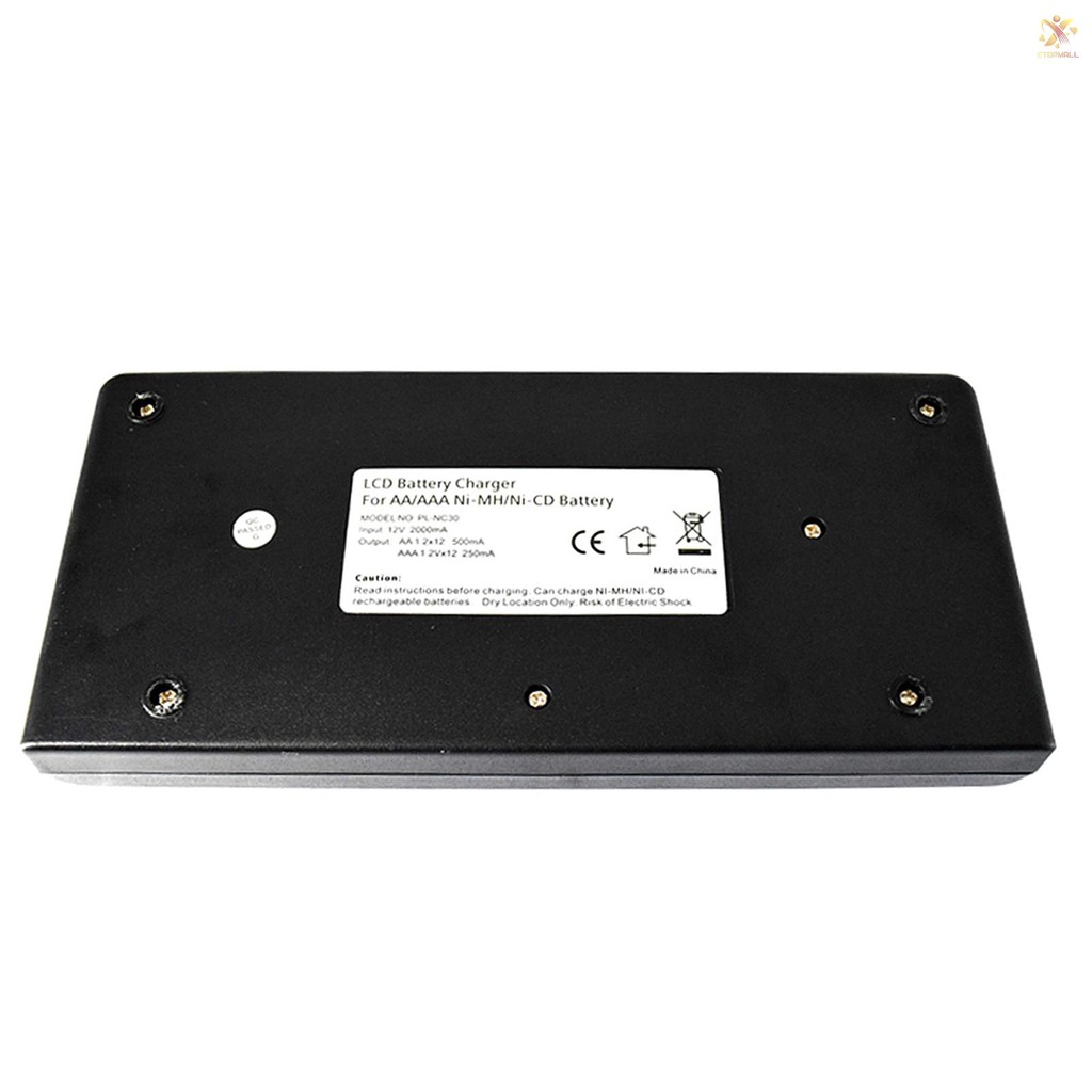 Bộ Sạc Pin Thông Minh Palo Pl-Nc30 Màn Hình 4 Inch Lcd W / 12 Khe Cắm Us Cho Pin 1.2v Ni-Mh Ni-Cd Aaa