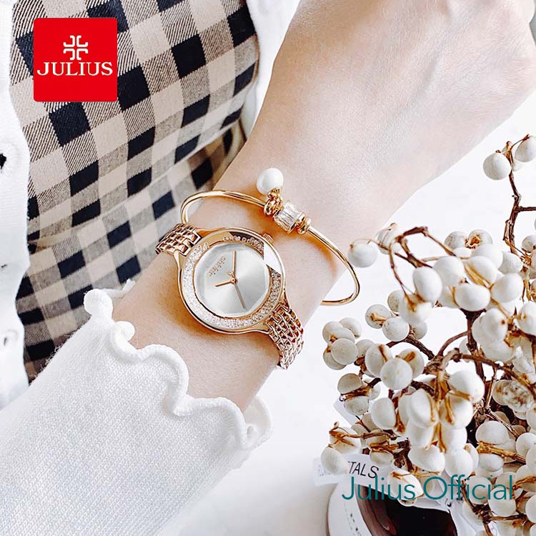 Đồng hồ nữ Julius JA-1272 dây thép | Julius Official