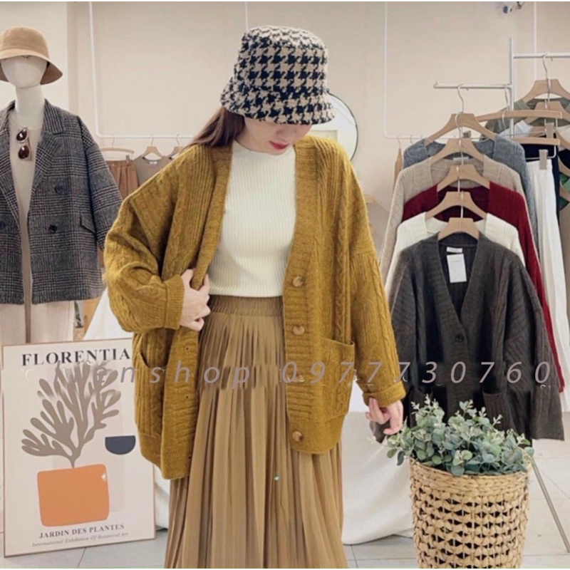 áo cadigan len thừng hàng qccc