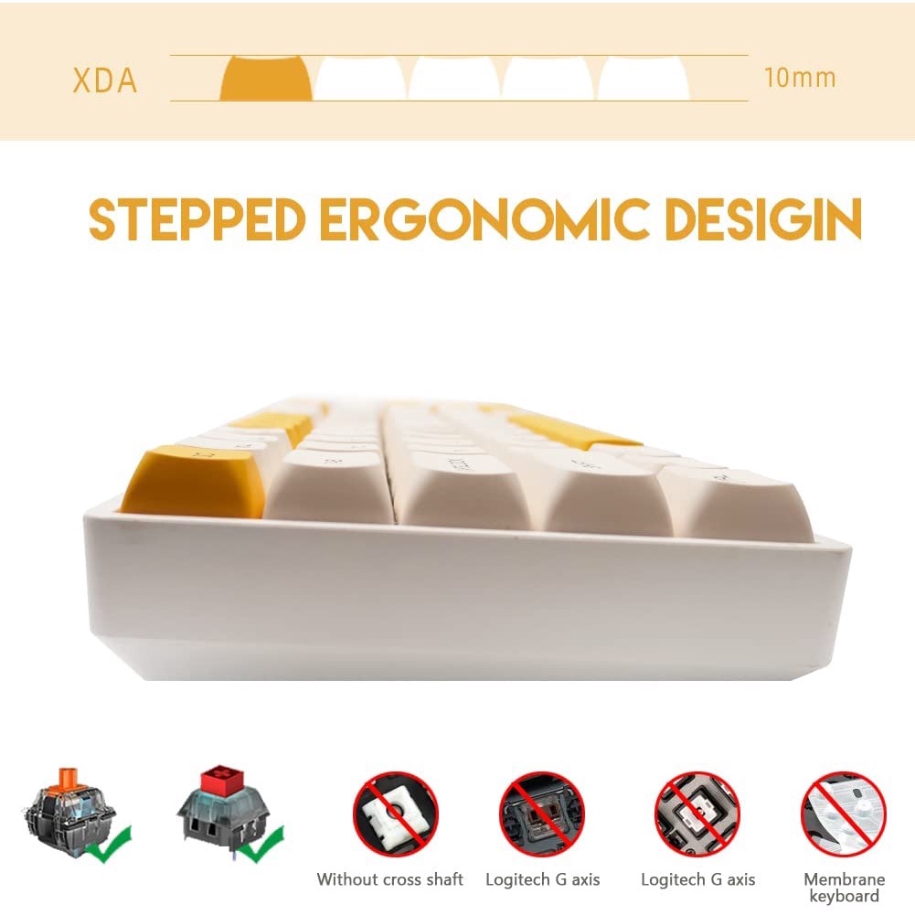 Mũ bàn phím XDA 140 phím chủ đề mật ong sữa chất liệu PBT cho bàn phím cơ MX 61/ 68/ 71/ 84/ 96/ 98/ 87/ 104/ 108