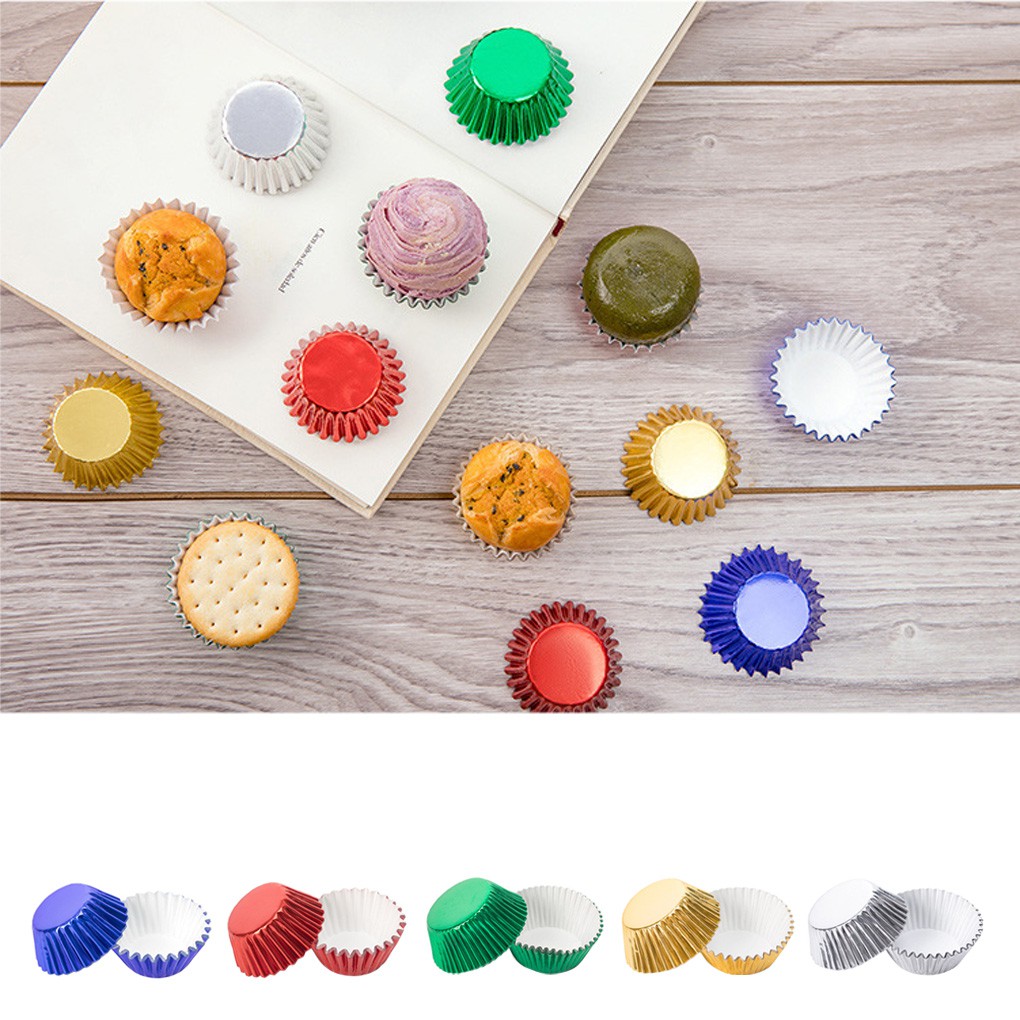 Set 100 Cốc Giấy Làm Bánh Cupcake