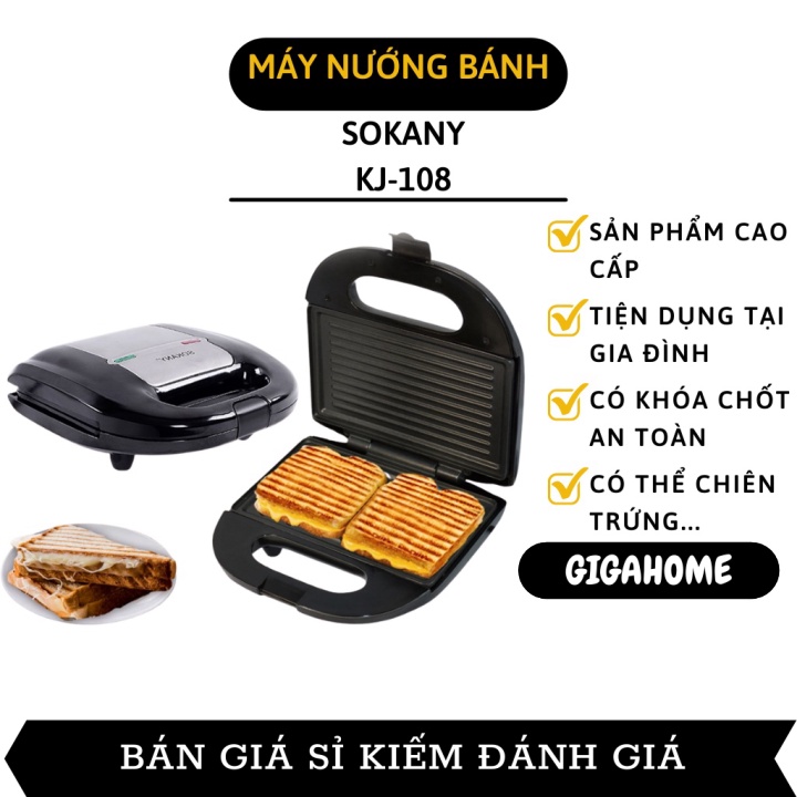 Máy nướng bánh tại nhà tiện lợi  GIÁ VỐN Máy làm bánh sokany KJ-108, tiết kiệm thời gian, bánh thơm ngon 9665