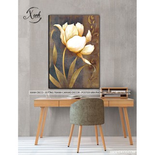 Tranh canvas hoa nâu TCVH105 tặng đinh treo tranh