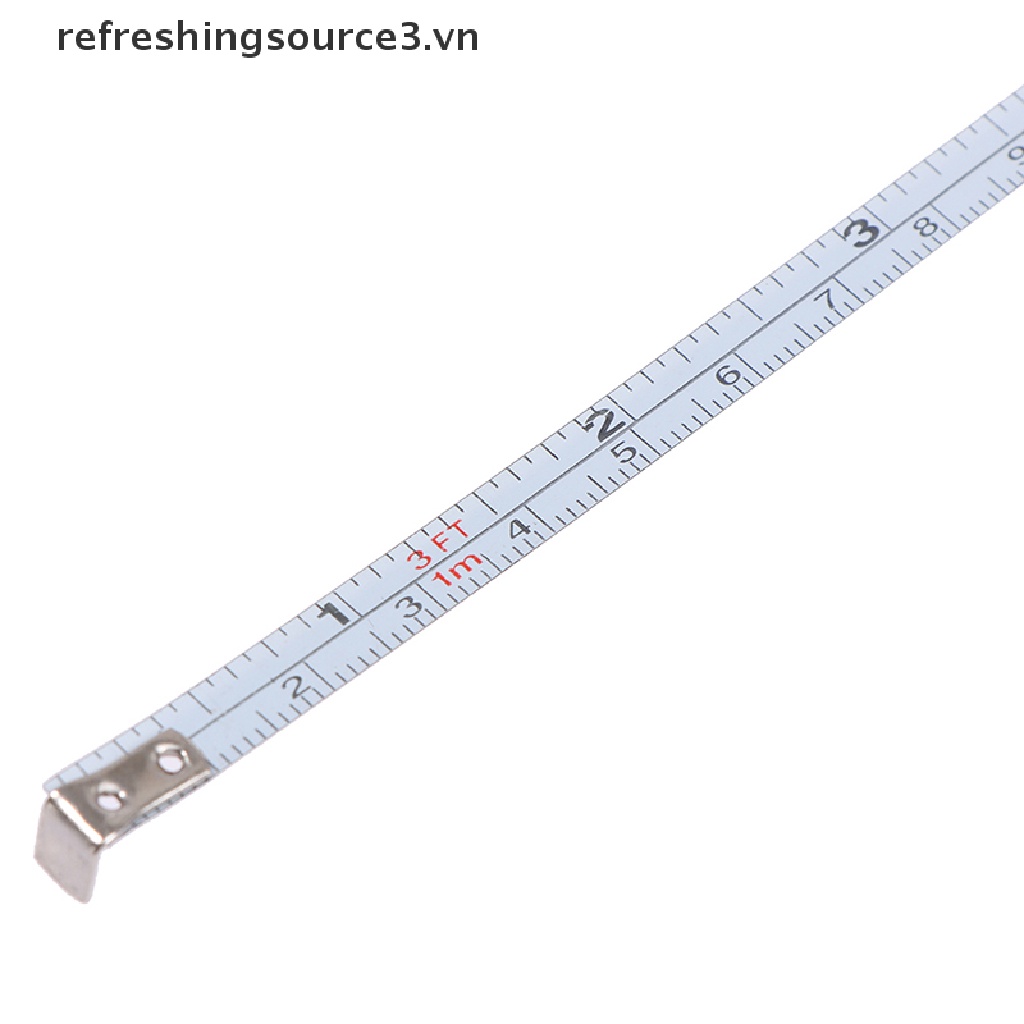 Thước Dây Bỏ Túi 1M / 3ft Bằng Thép Không Gỉ Có Móc Khóa Tiện Dụng