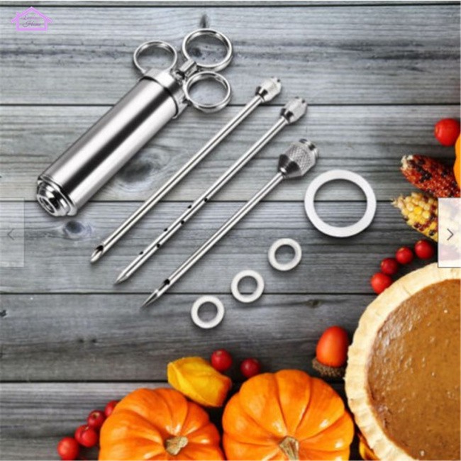 Meat Turkey Injector Stainless Steel 304 Injector Syringe Stainless Marinade