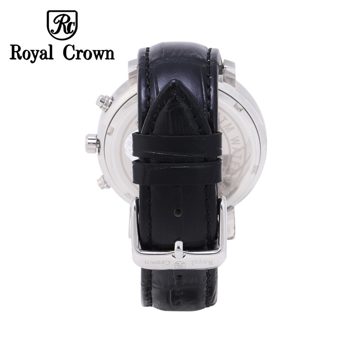 Đồng hồ nam Chính Hãng Royal Crown 5603-ST-B (dây da đen)