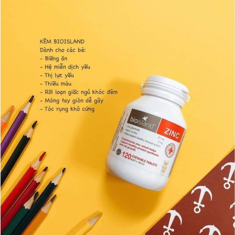 Viên Bổ Sung Kẽm Zinc 120 Viên Cho Bé Từ 1 Tuổi Úc [Date 2024]