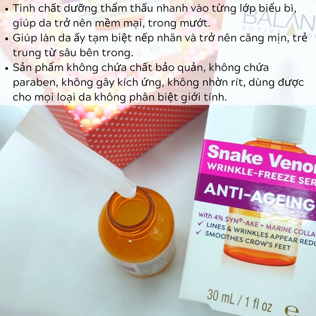 Serum Balance Active Formula Wrinkle Freeze tinh chất dưỡng da chống lão hóa 30ml - ZAVENCI Official