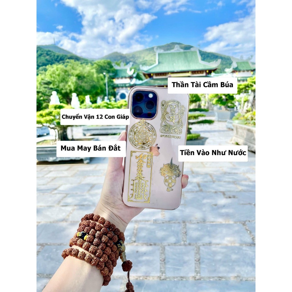 Miếng Dán Điện Thoại Linh Phù Tài Lộc May Mắn Phù Hợp Phong Thuỷ Đẹp Lung Linh - Minh An Saigon