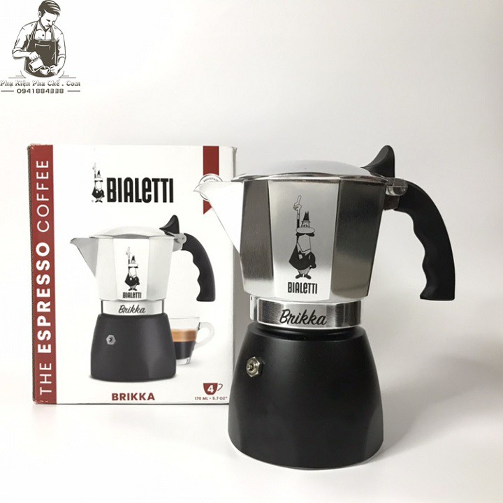 Ấm Pha Espresso Bialetti Brikka (2021) - Tặng Kiềng Đun Bếp