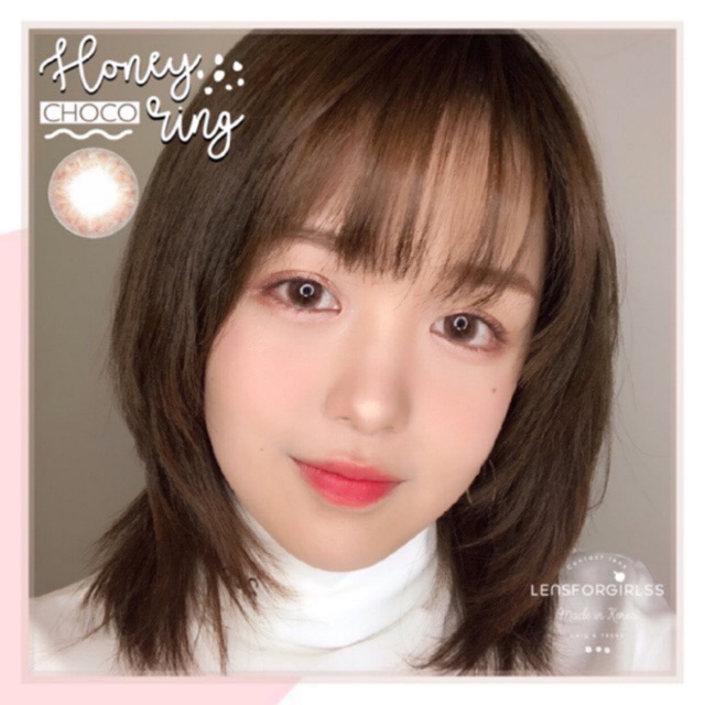 < Hàng mới về > Kính áp tròng HONEY RING CHOCO của O-lens (Hsd 3-6 tháng)