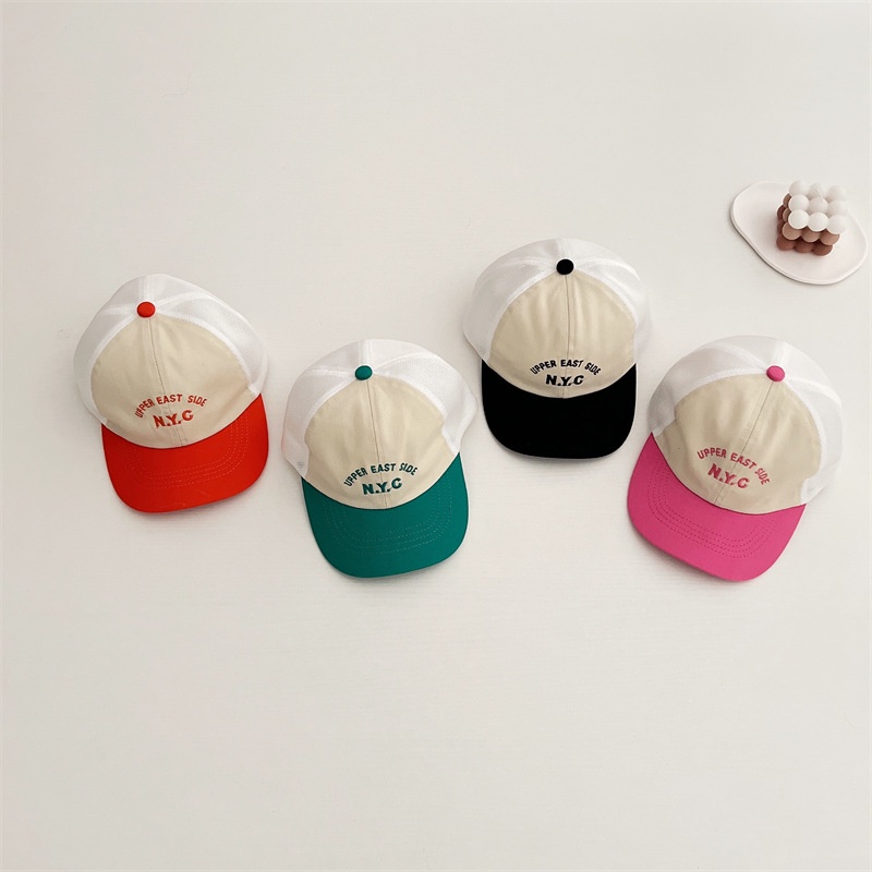 Mũ Lưỡi Trai Phối Lưới Thêu Chữ Màu Sắc Ngọt Ngào Thời Trang Cho Bé