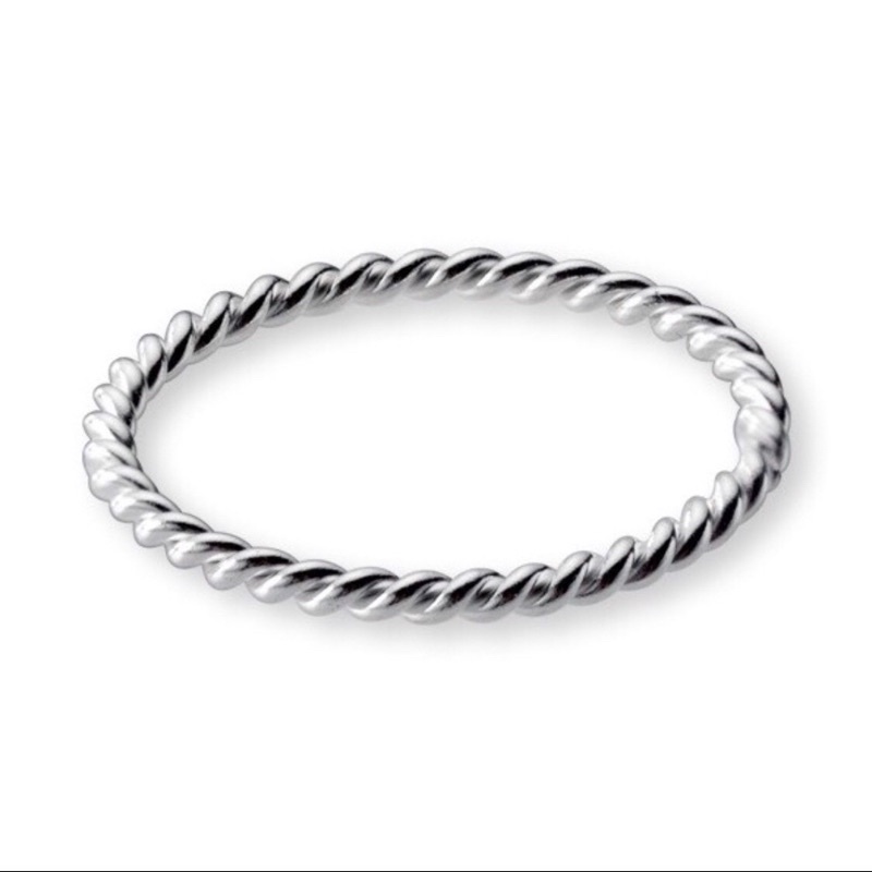 Nhẫn bạc 925 chỉ se đơn giản cá tính trẻ trung Dế Bạc - N1051