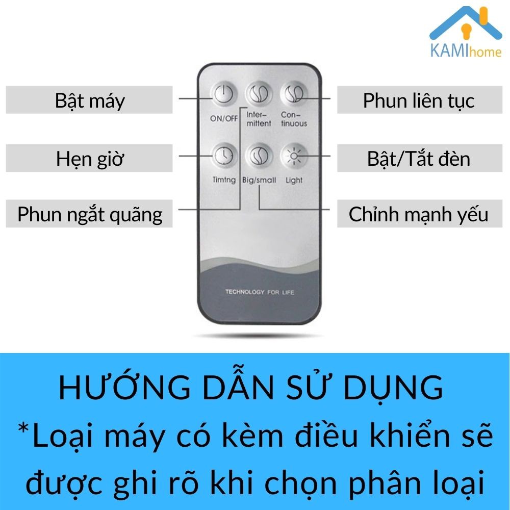 Máy xông tinh dầu phun sương tạo ẩm khuếch tán (Có điều khiển và Tinh dầu) hình Trụ cỡ từ 300-500ml mã 1701x