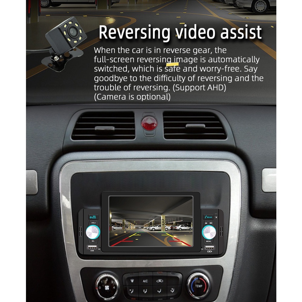 Máy nghe nhạc MP5 NOVSIGHT 5 Inch 1 Din IPS màn hình cảm ứng BT/ TF/ FM/ USB/ Mirrorlink dành cho xe hơi