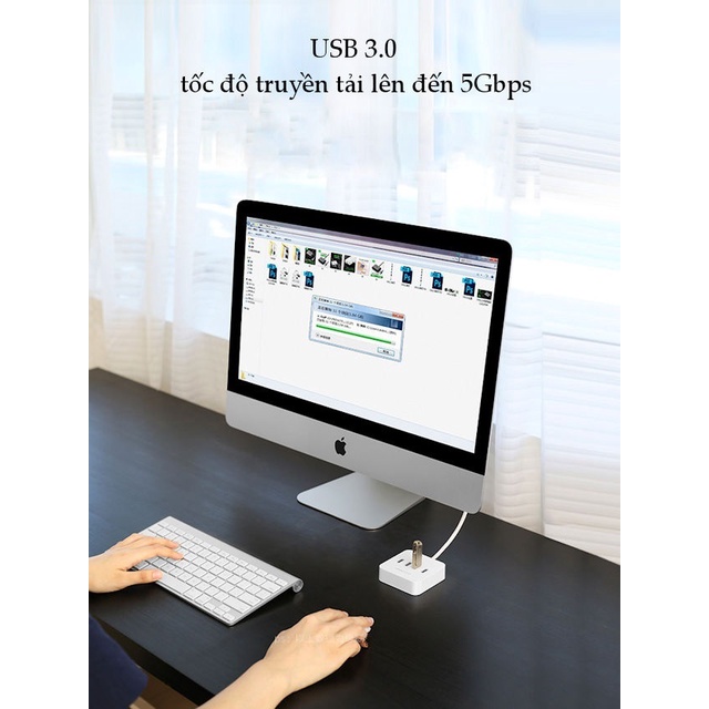 HUB bộ chuyển đổi USB Type-C ra 4 cổng USB 3.0 Ugreen 30316 - Hàng Chính Hãng