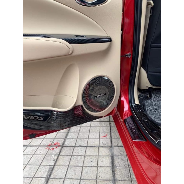 Ốp Trang trí Màng Loa xe Toyota Vios 2019- 2020- 2021- 2022, chất liệu Titan Cao Cấp chuẩn phom xe