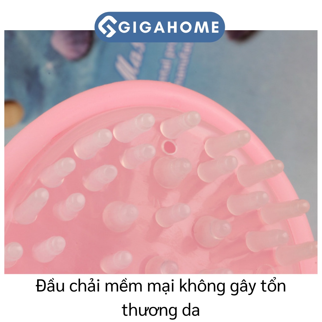 Lược Gội Đầu Silicone GIGAHOME Massage Da Đầu, Tẩy Da Chết, Lưu Thông Máu 5772