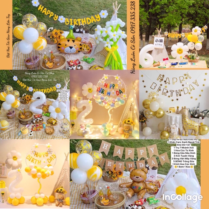 Bóng Hoa CÚC Sinh Nhật,Đầy Tháng,THÔINÔI RẤT XINH HOT TREND