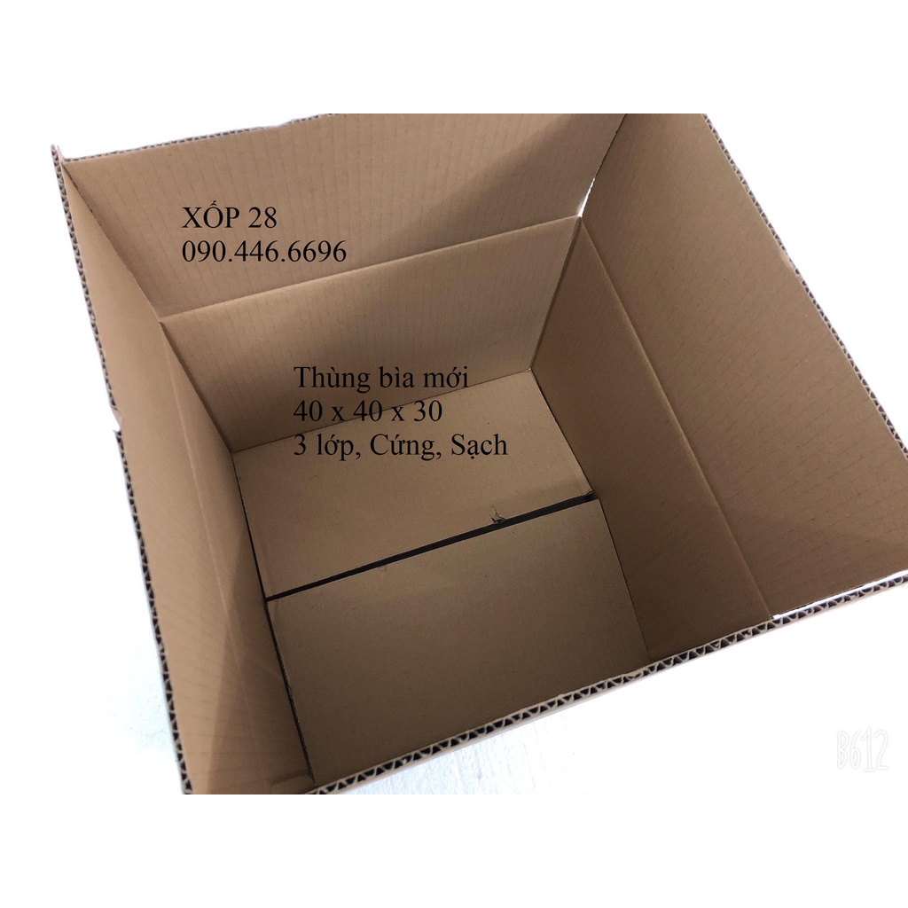 40x40x30 Hộp thùng giấy bìa carton mới cứng dùng đóng gói hàng hóa chuyển nhà giá rẻ