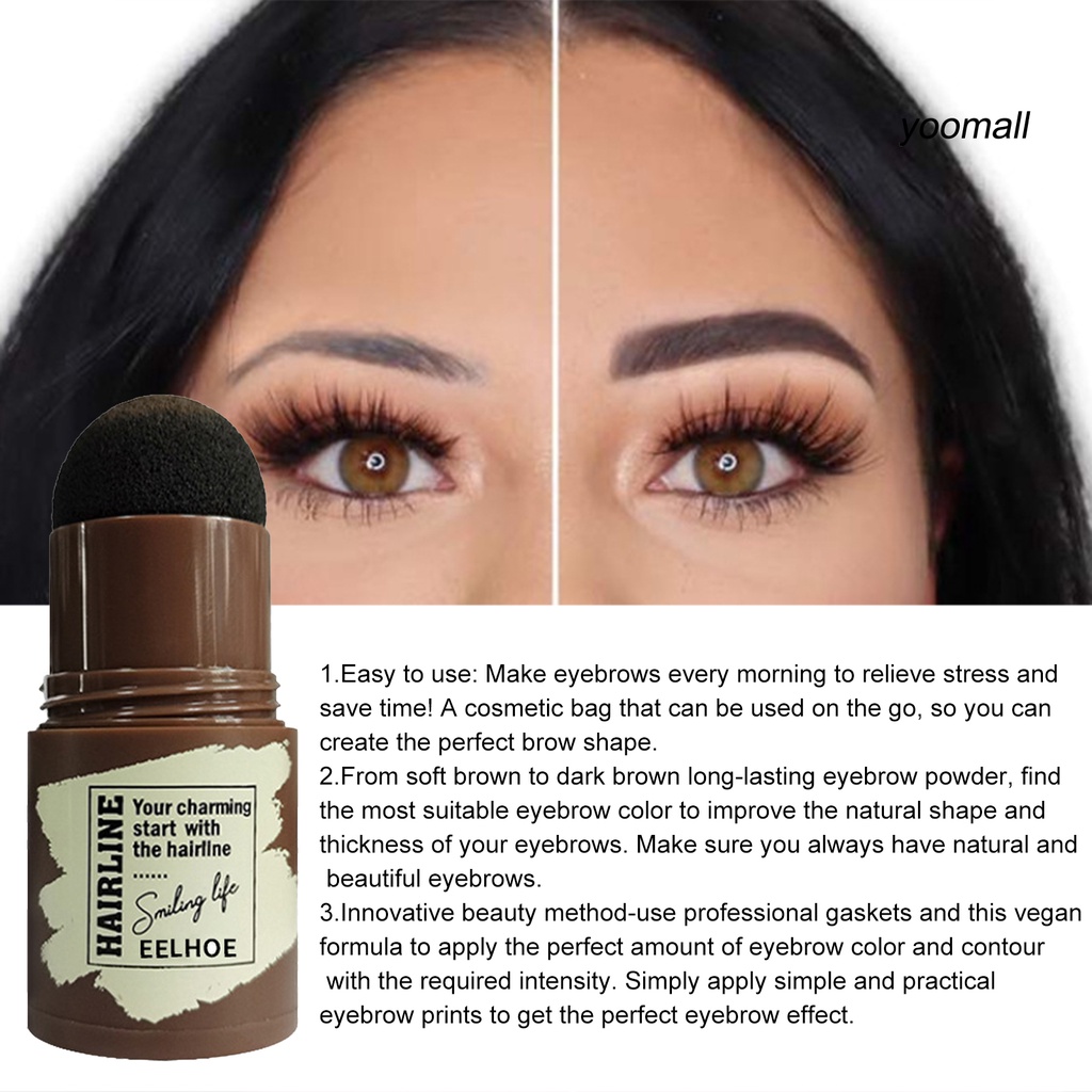 [Hàng mới về] Bộ khuôn kẻ bằng PVC và bột dặm lông mày một bước tối giản dễ sử dụng tiện lợi