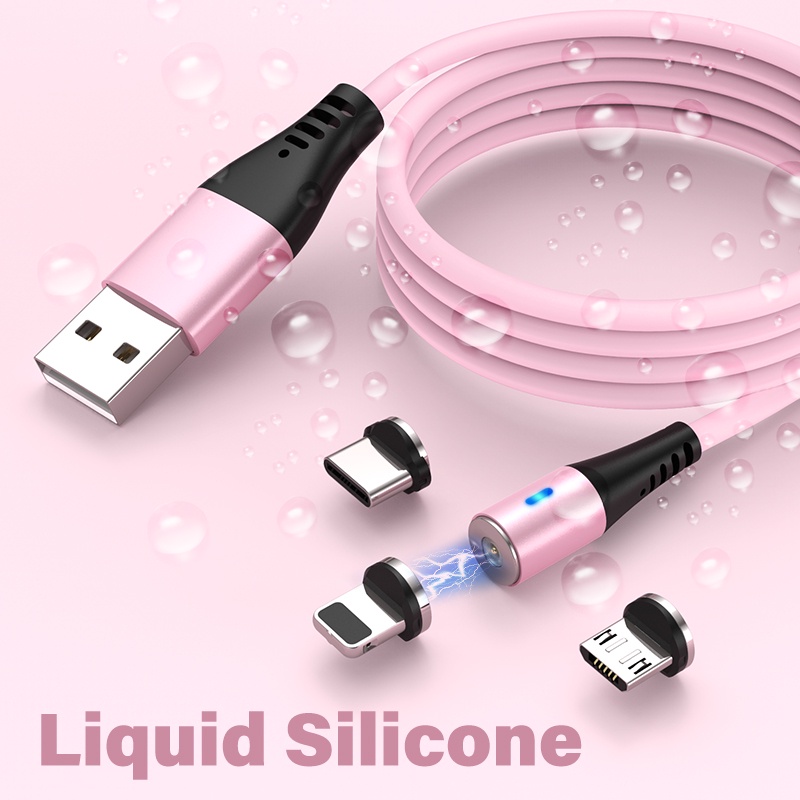Dây Cáp Sạc Nam Châm Silicone Cổng Micro USB Type C 2m 1m