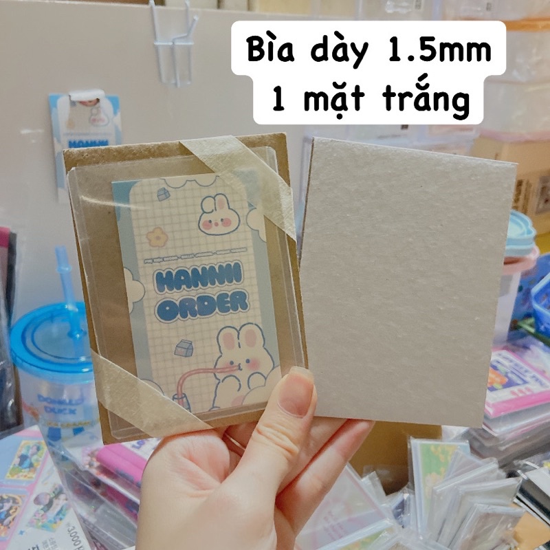Bìa lạnh cắt sẵn gói photocard