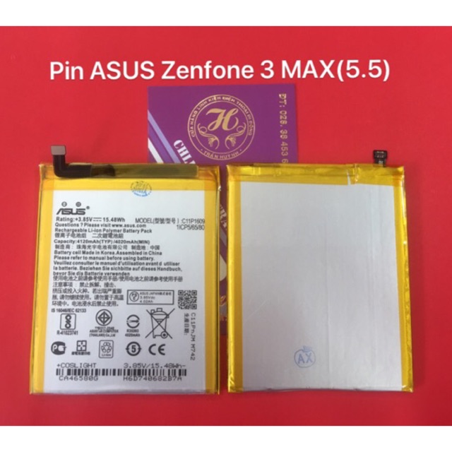 Pin ASUS Zenfone 3 MAX 5.5(ZC553KL/X00DD)Zin