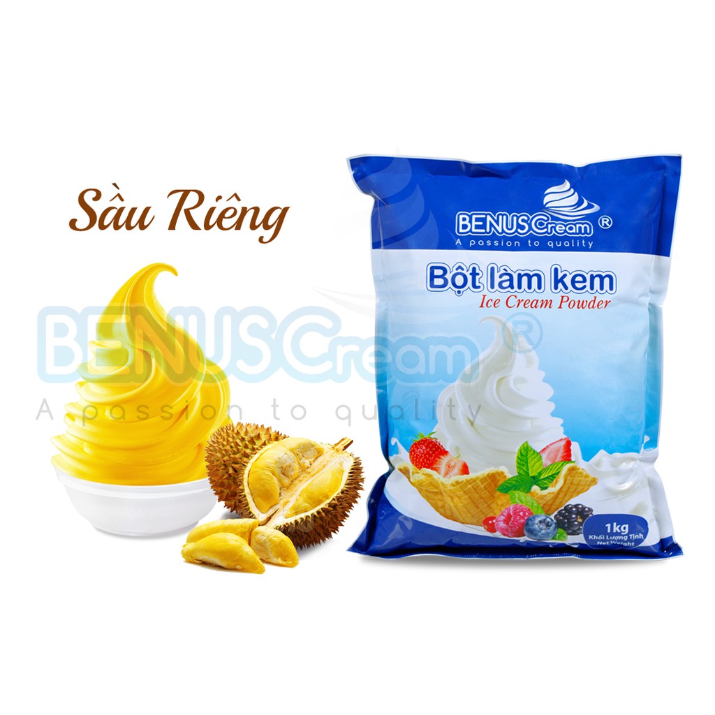 Bột làm kem Benus Cream, nhiều vị (túi 1kg)