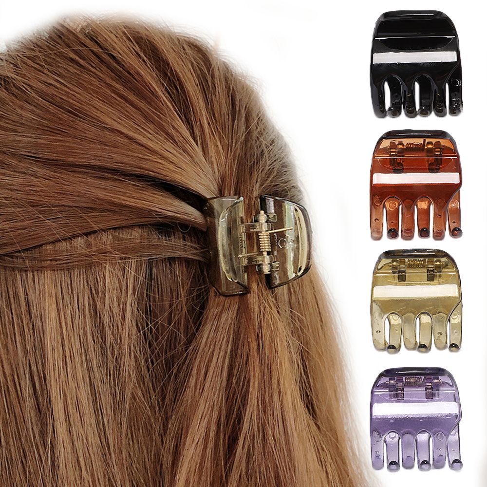 Kẹp Tóc Acrylic Trong Suốt Hình Bán Nguyệt Phong Cách Hàn Quốc Cho Nữ