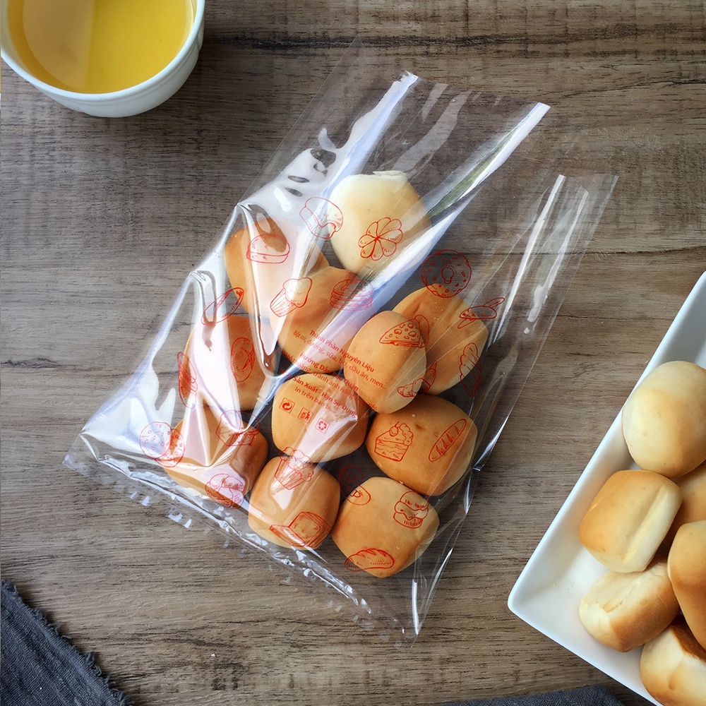 Túi Bánh Mì Ngọt - 1kg Màu Đỏ Size 18x23cm.