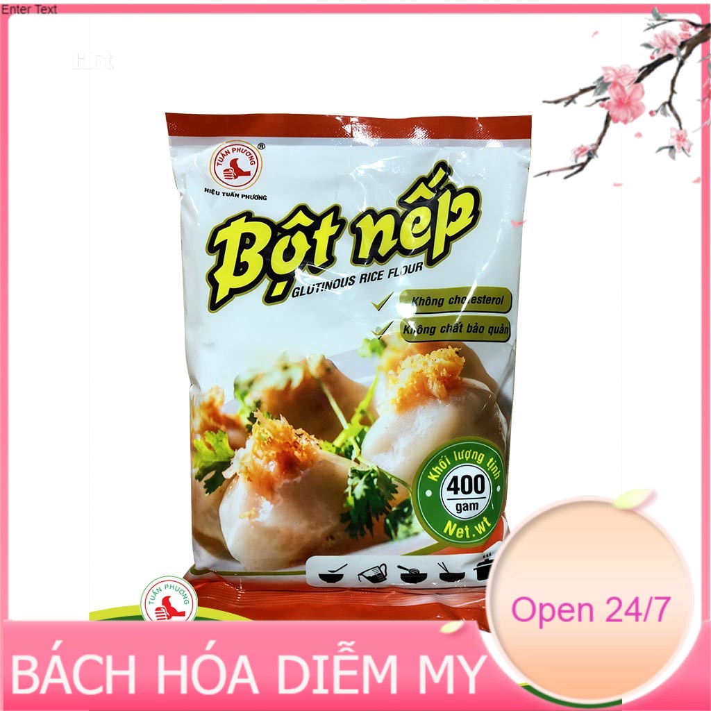 (FREESHIP Từ 50K) Bột nếp Tuấn Phương 400g Bột làm bánh