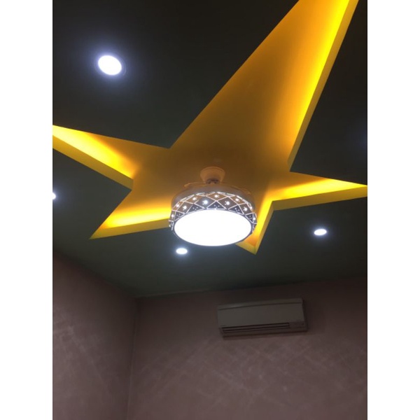 Quạt trần đèn giấu cánh 6 số, động cơ DC tiết kiệm điện, mẫu mã đa dạng