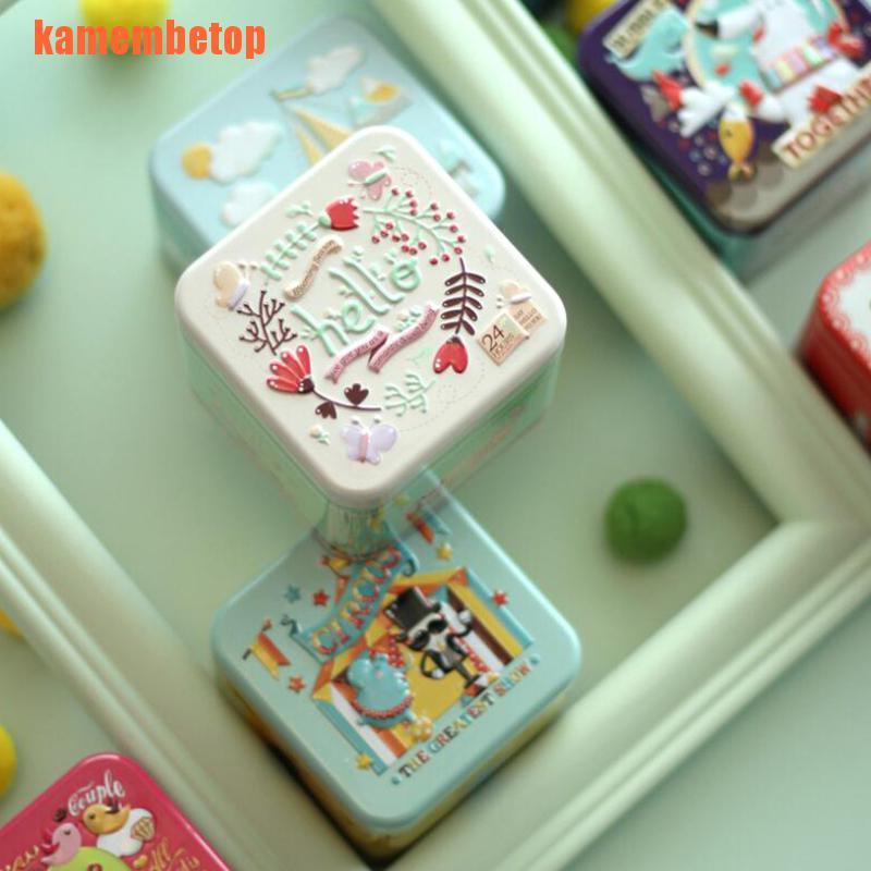 Hộp thiếc đựng trang sức họa tiết hoạt hình 3d tinh tế