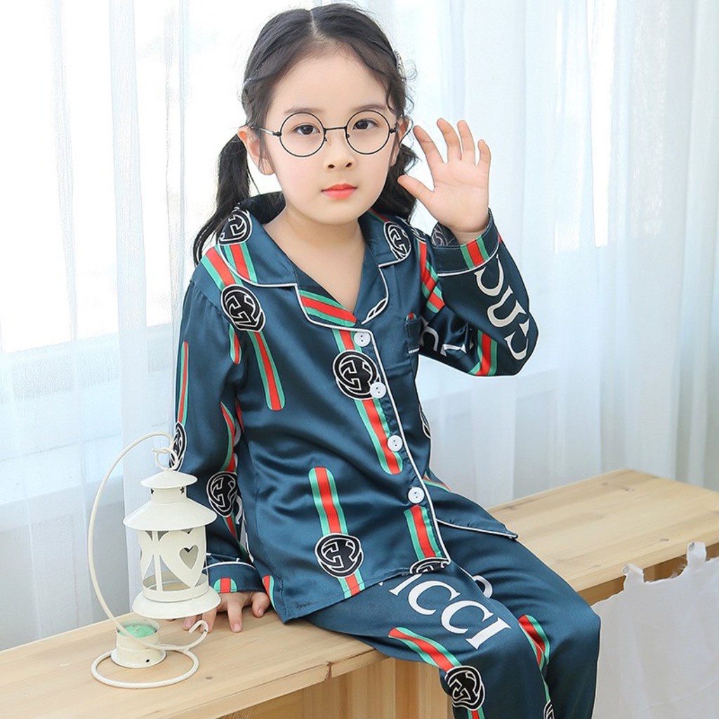 Đồ Bộ Pyjama Cho Bé In Gu Chì Cực Xinh, Bộ Đồ Ngủ Cho Bé Từ 7-28Kg - SUMO KIDS