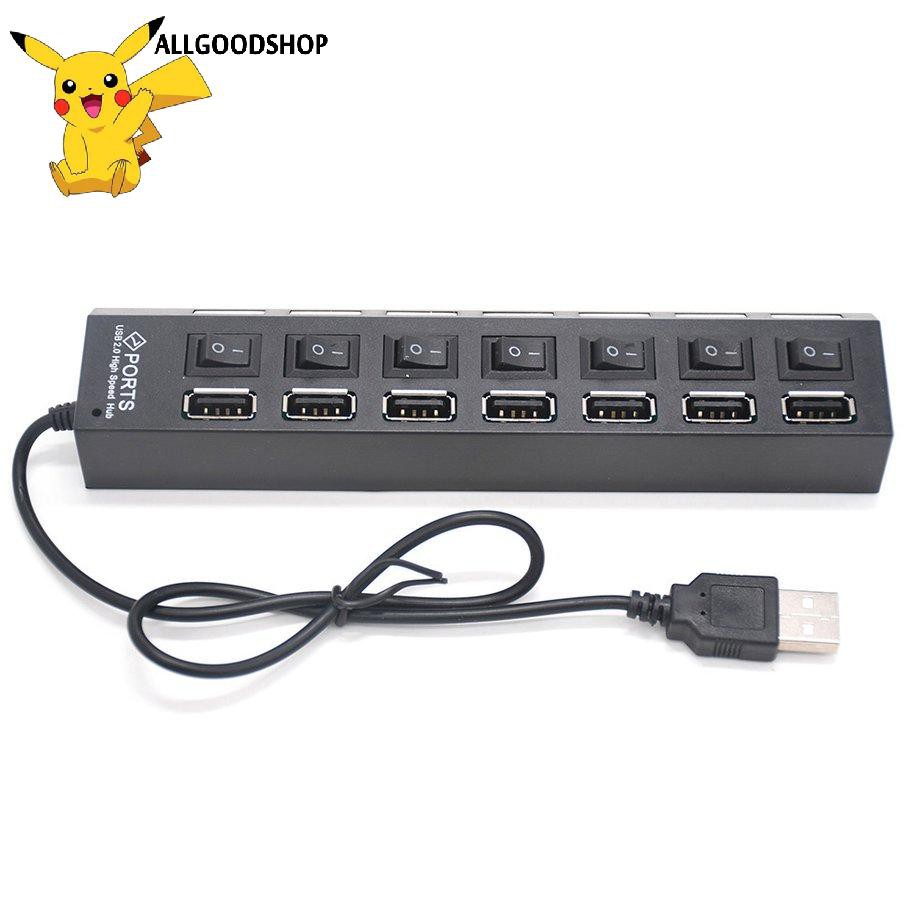 HUB Ổ ĐIỆN 7 PORT CÔNG TẮC-USB2.0 splitter