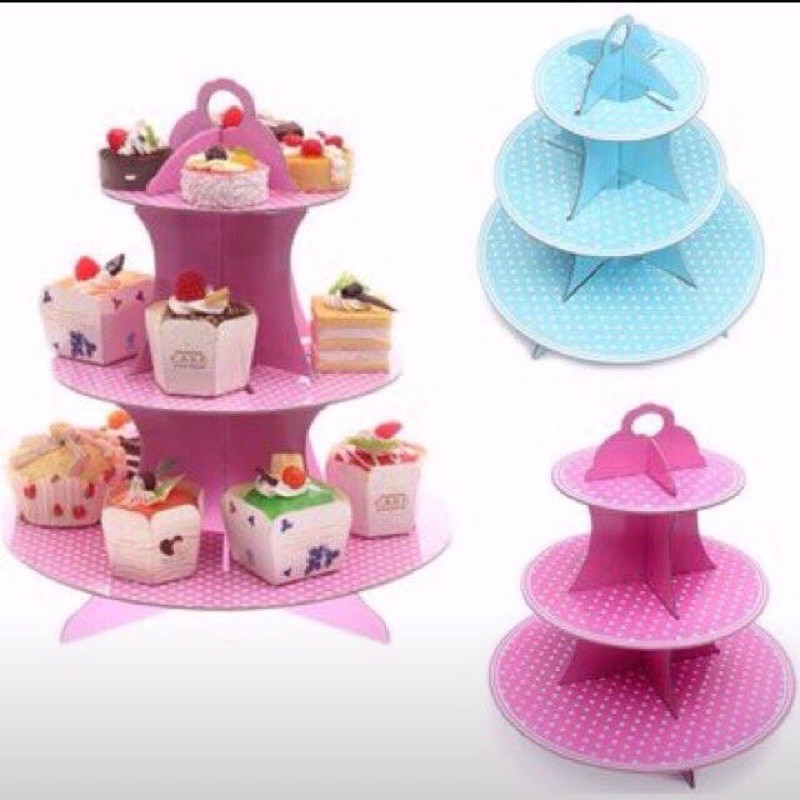 ❤️MẪU MỚI❤️ Kệ 3 Tầng Đựng Bánh Cupkace