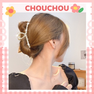Kẹp tóc càng cua xoắn kim loại đính đá sang chảnh, kẹp tóc Hàn Quốc hot trend chouchou.accessories