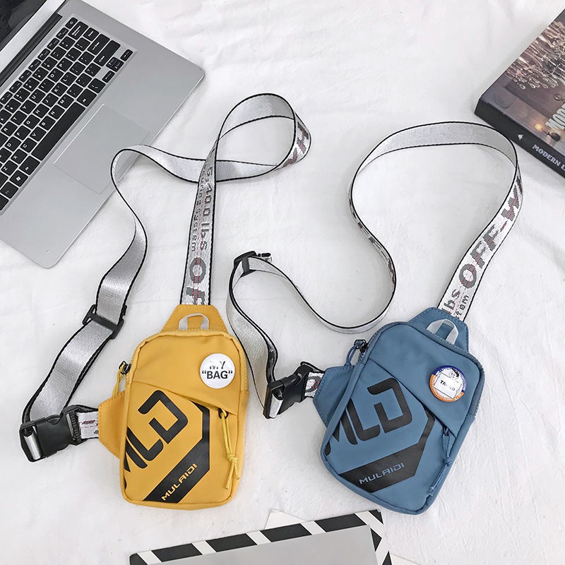 Túi Đeo Chéo Ngực Vải Canvas Thời Trang Phong Cách Hàn Quốc Cho Nam