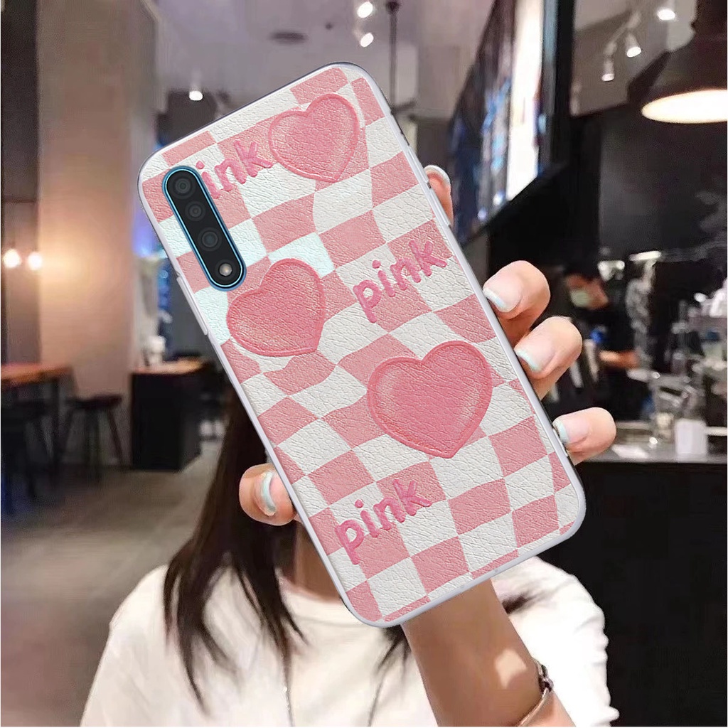 Ốp Vsmart Live caro trái tim cá tính, thời trang siêu đẹp, siêu phong cách