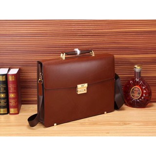 Cặp da khóa số da thật DuJue 0871