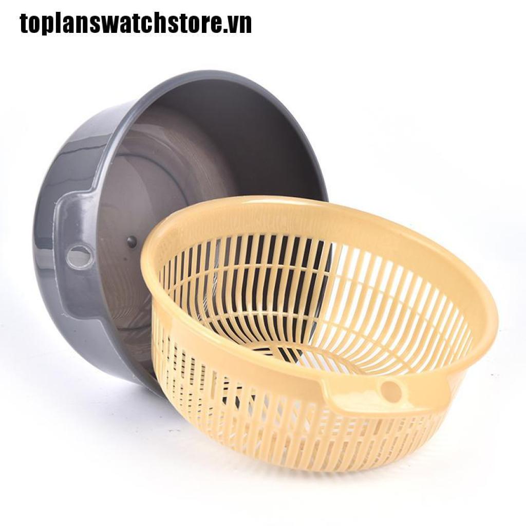 [toplanswatch] Rổ Rửa Trái Cây Và Rau Củ Hai Tầng Thiết Kế Nhỏ Gọn Có Thể Tháo Rời