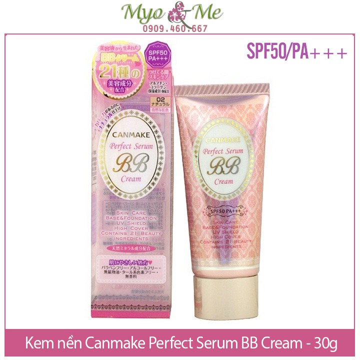 Kem nền Canmake Perfect Serum BB Cream SPF50/PA+++ - 30g