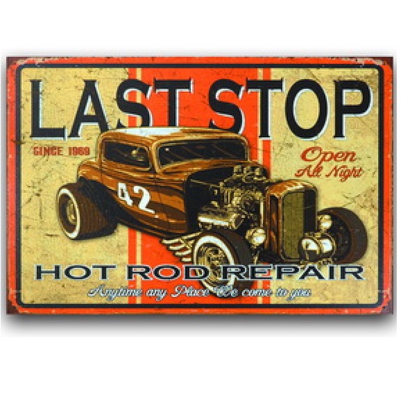 30x40cm Tranh thiếc decor XE Ô TÔ, XE MÔ TÔ trang trí retro vintage cho quán cafe, bar club, quán nhậu, nhà hàng