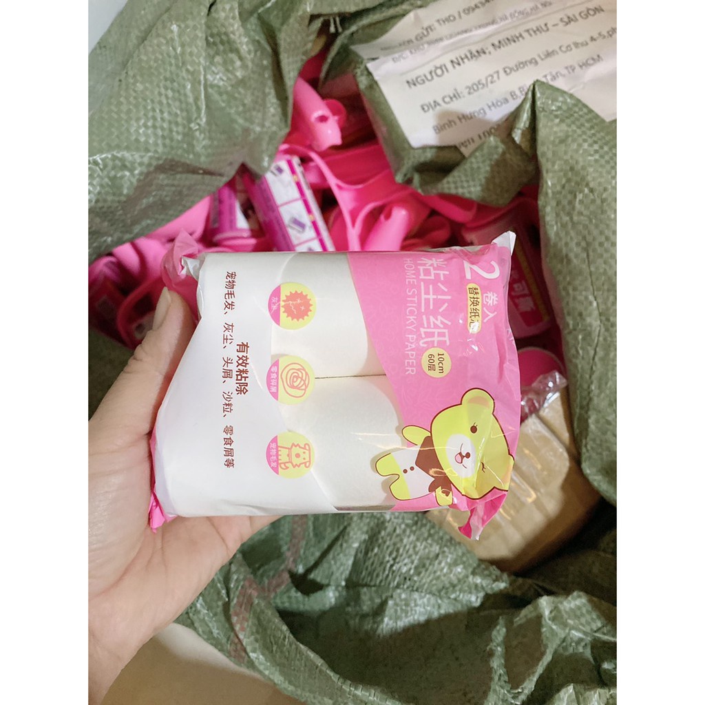 Cây Lăn Bụi Làm Sạch Quần Áo, Ga Giường, Sofa, Lông Chó Mèo - Tặng Kèm 2 Lỗi Thay Thế