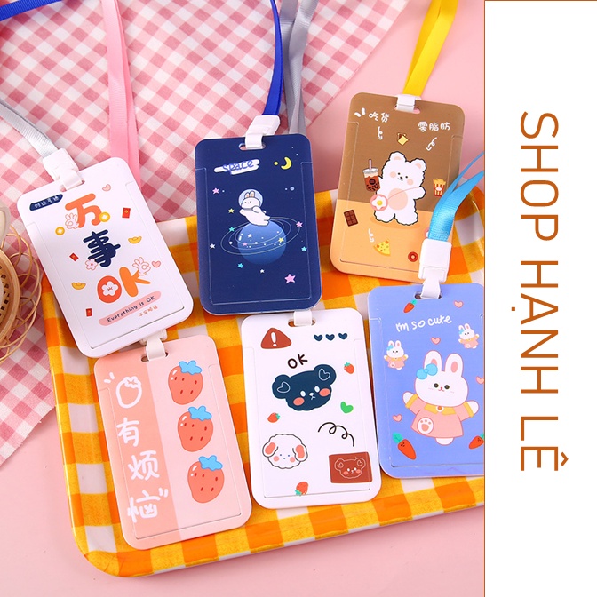 Dây đeo thẻ họa tiết hoạt hình đáng yêu cho học sinh sinh viên hoặc người đi làm