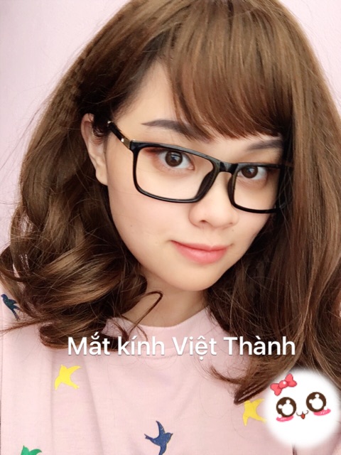 mắt Kính cận vuông nhựa tốt gọng kính giả cận viễn loạn làm độ theo yêu cầu thời trang GMB3