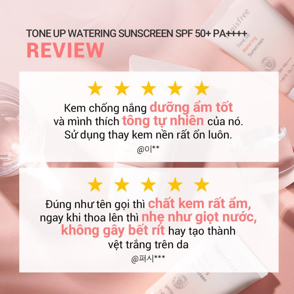 Kem chống nắng innisfree chính hãng nâng tông da, kiềm dầu dành cho da dầu và da nhậy cảm 56