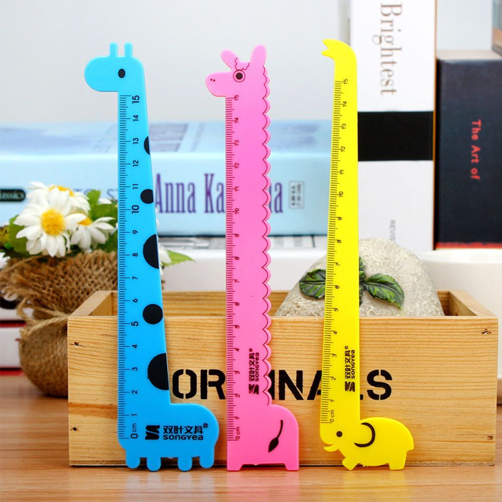 Thước Kẻ Hình Hươu Cao Cổ Hoạt Hình Sáng Tạo Dễ Thương Dành Cho Bé